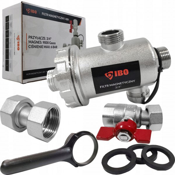 Filtru magnetic cu separator pentru impuritati I-001, prindere 3/4", 8 bar, Ibo Dambat IB220021