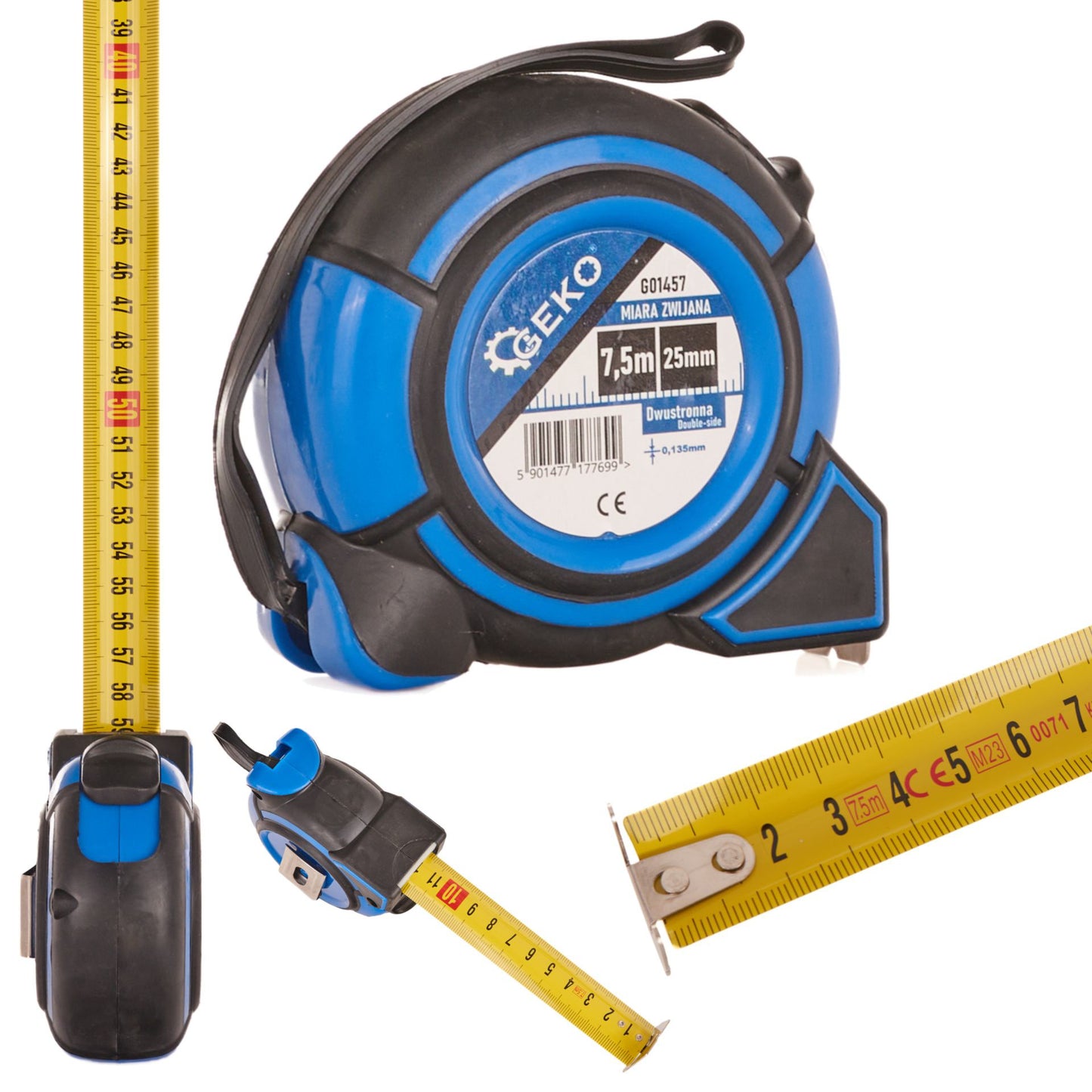 Ruleta Double Side, 7.5 m x 25 mm, Geko G01457