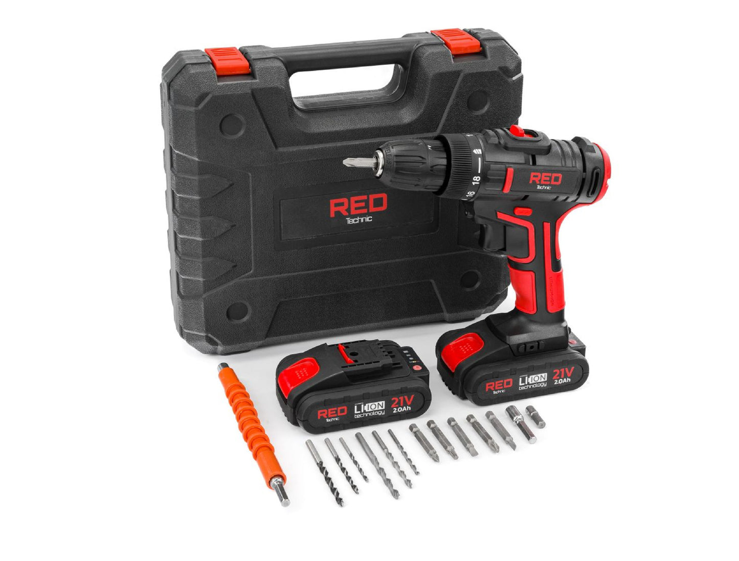 Bormasina electrica cu acumulator, 21 V, Red Technic RTWA0075