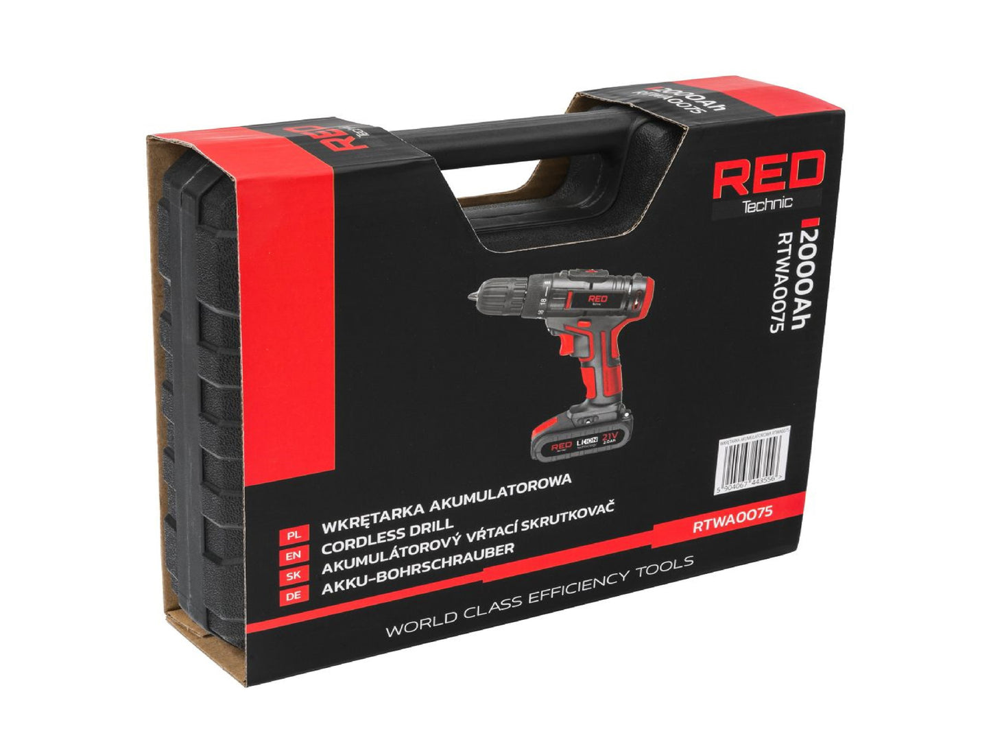 Bormasina electrica cu acumulator, 21 V, Red Technic RTWA0075