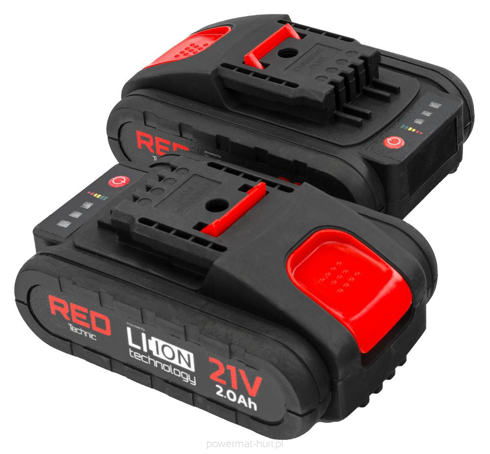 Bormasina electrica cu acumulator, 21 V, Red Technic RTWA0075