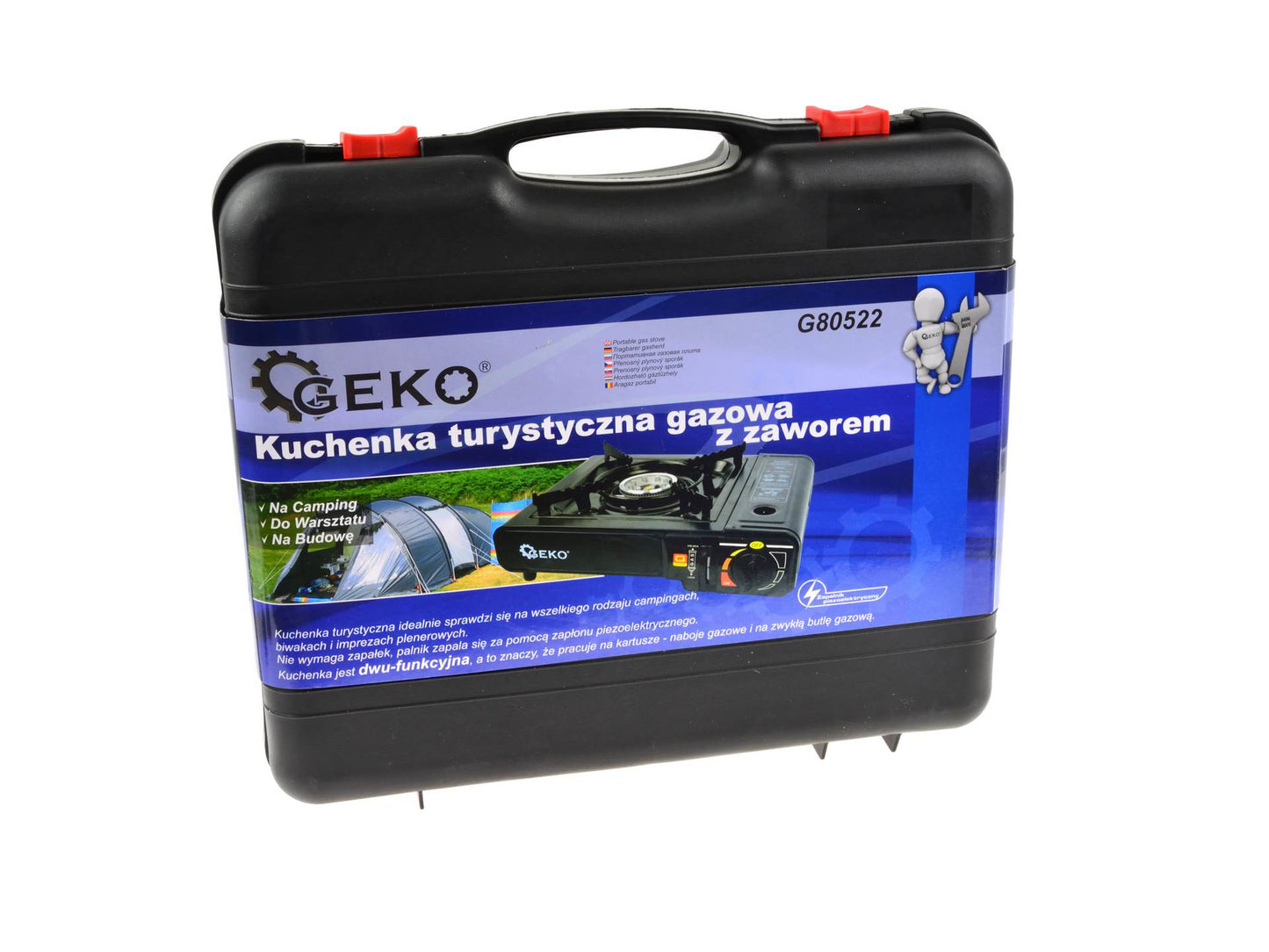 Aragaz portabil 2.5kW, 3.5 - 6.5 bari, Geko G80522