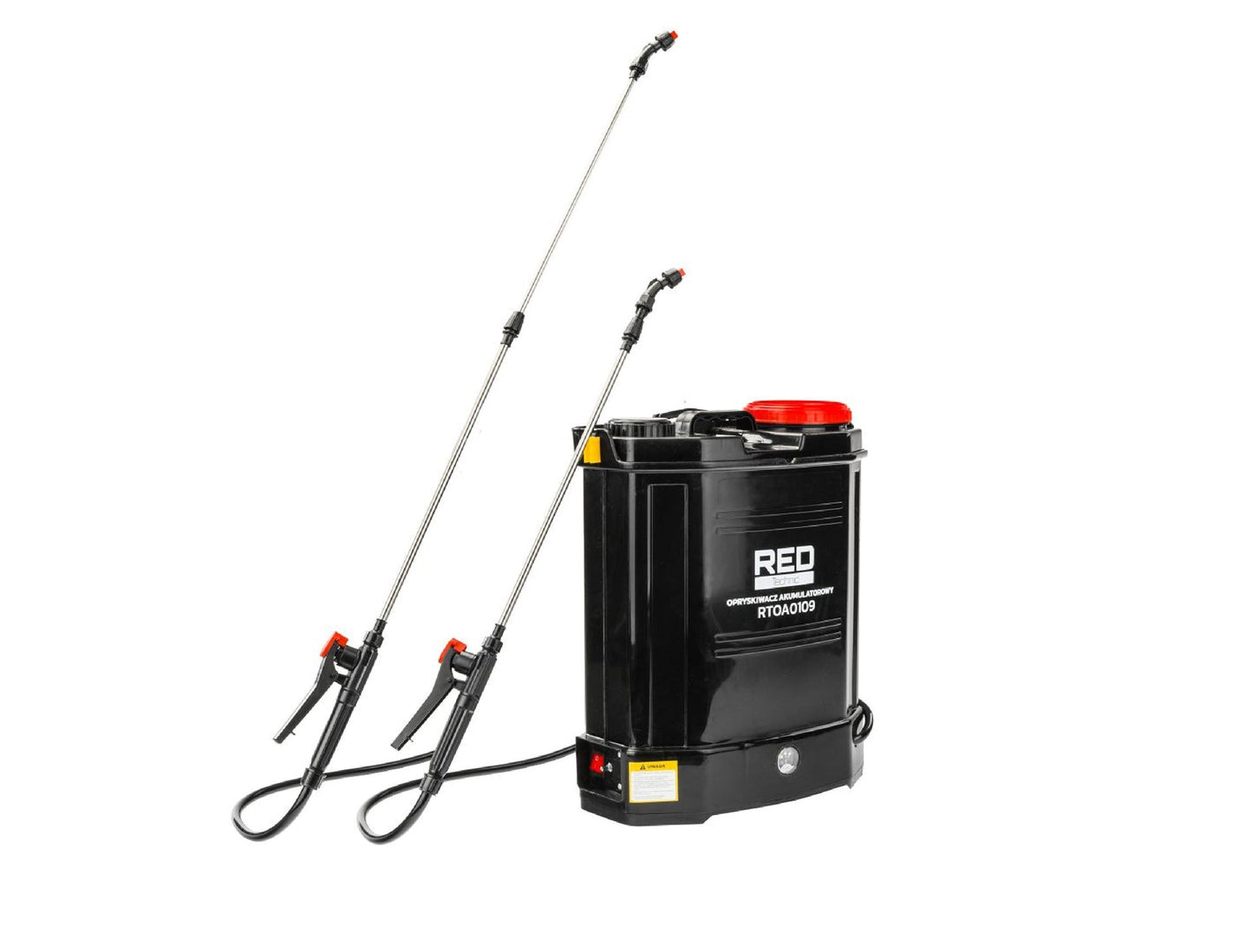 Vermorel cu acumulator si accesorii, 16 l, 8 Ah, Red Technic RTOA0109