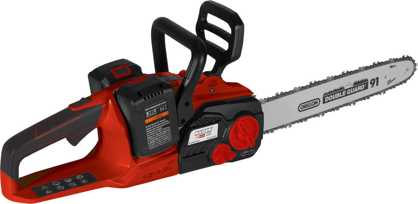 Fierastrau cu lant pe acumulator RDP-SBCS20, 400 mm, SDS, 3/8", 40V, 2 x 4Ah, Raider Garden Tools 075737