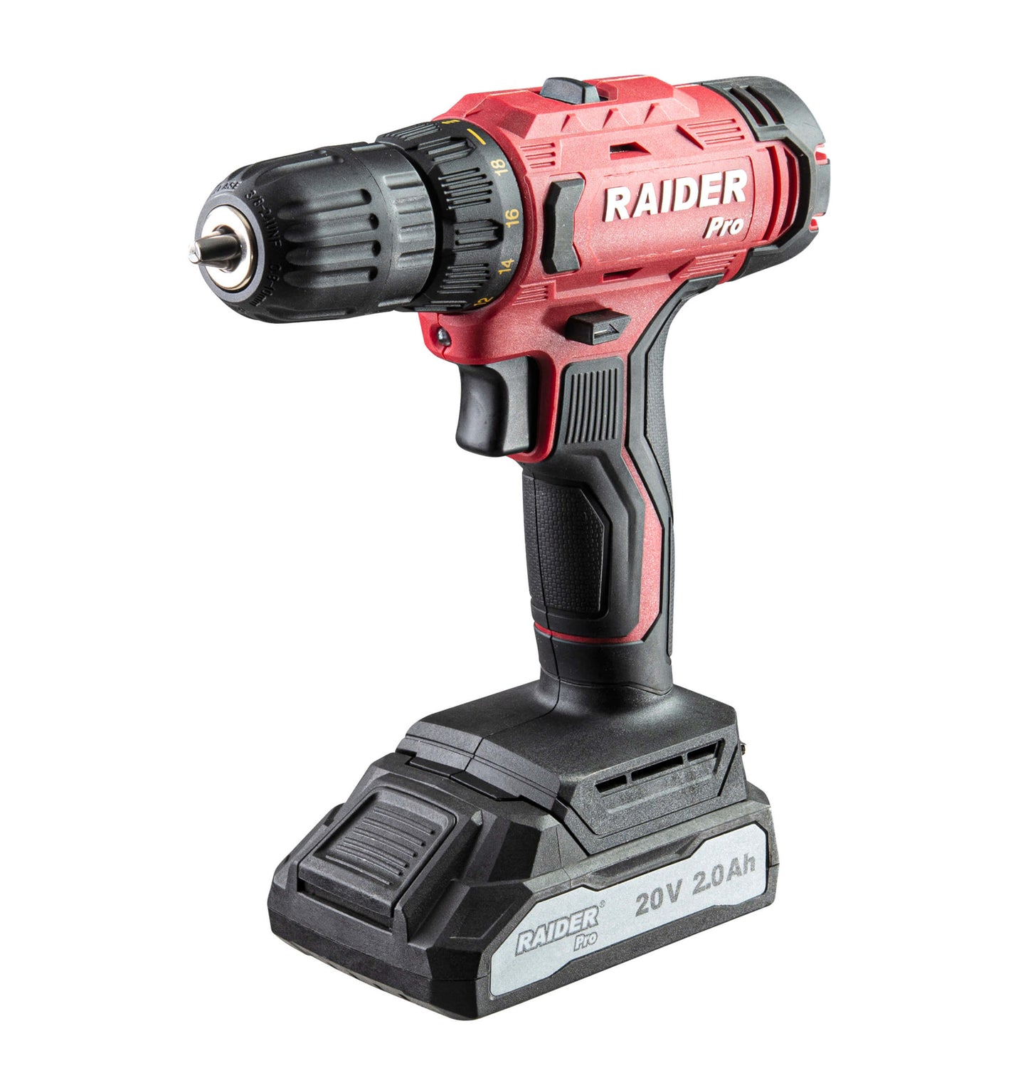 Masina de gaurit cu 2 viteze pe acumulator RDP-SPCD20 Set, 10 mm, 44 Nm, 2 Ah, Raider 030227