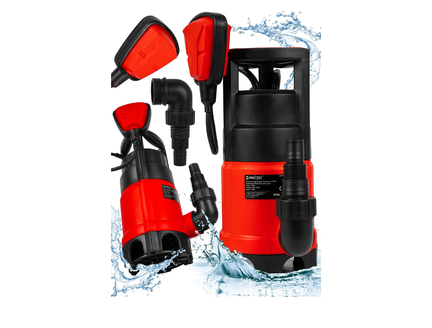 Pompa submersibila pentru apa curata / murdara MasterPump, 750 W, 12500 l / h, MalTec 111228