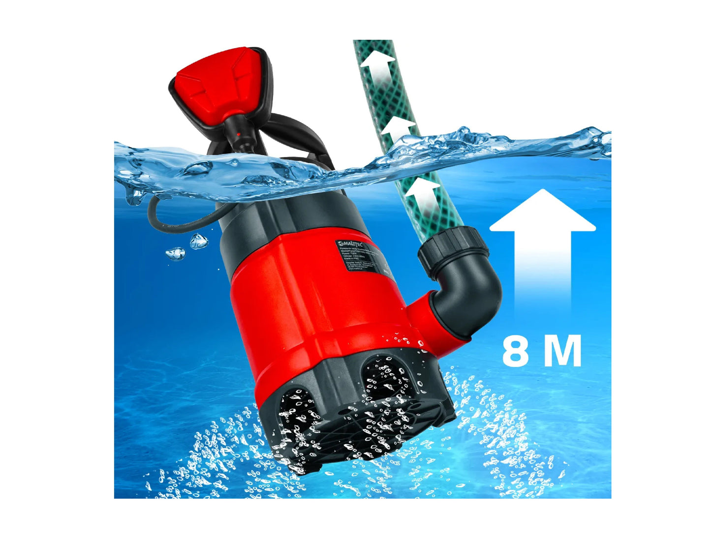 Pompa submersibila pentru apa curata / murdara MasterPump, 750 W, 12500 l / h, MalTec 111228