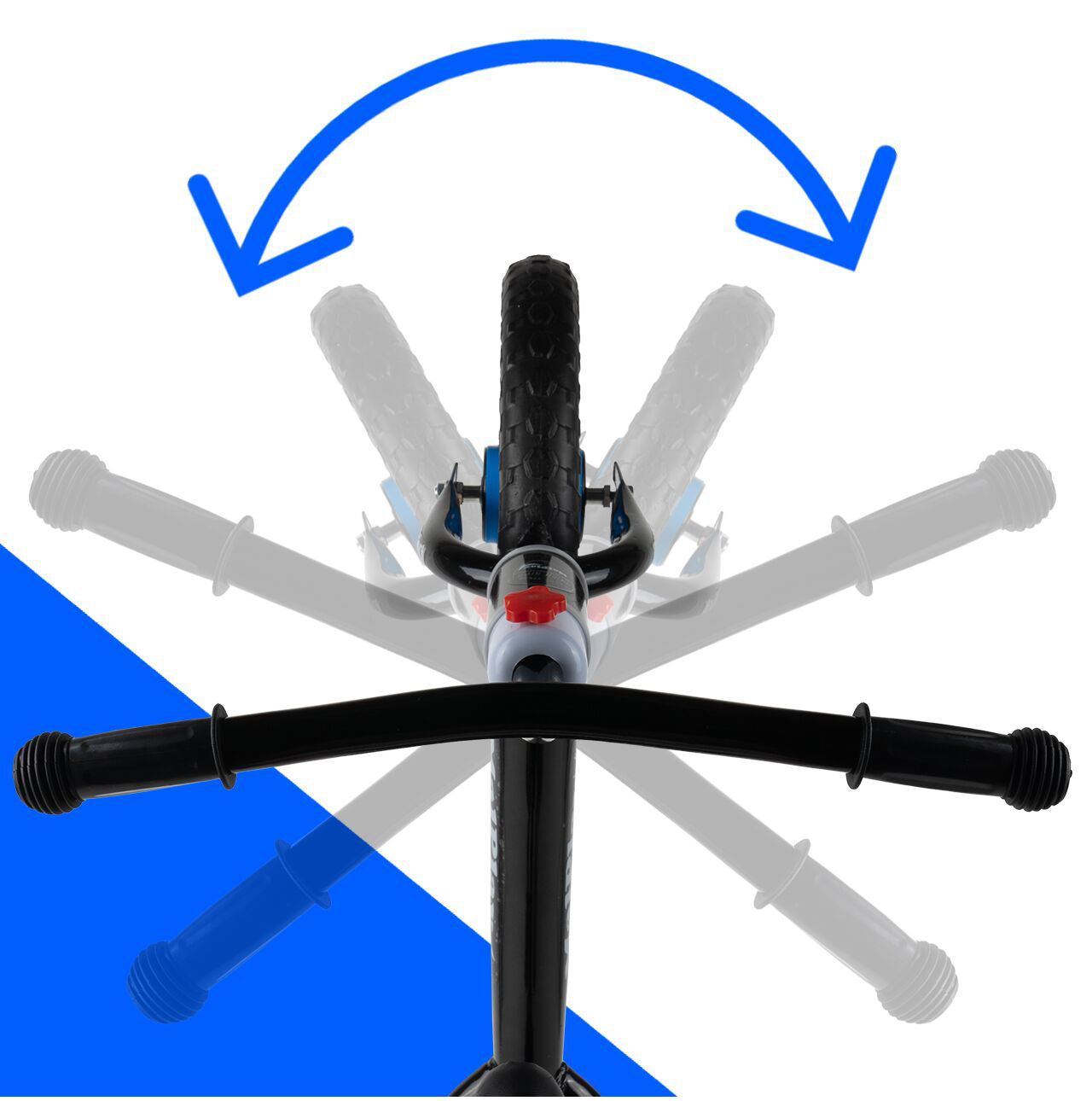 Bicicleta de echilibru, negru / albastru, 12", MalPlay 109978