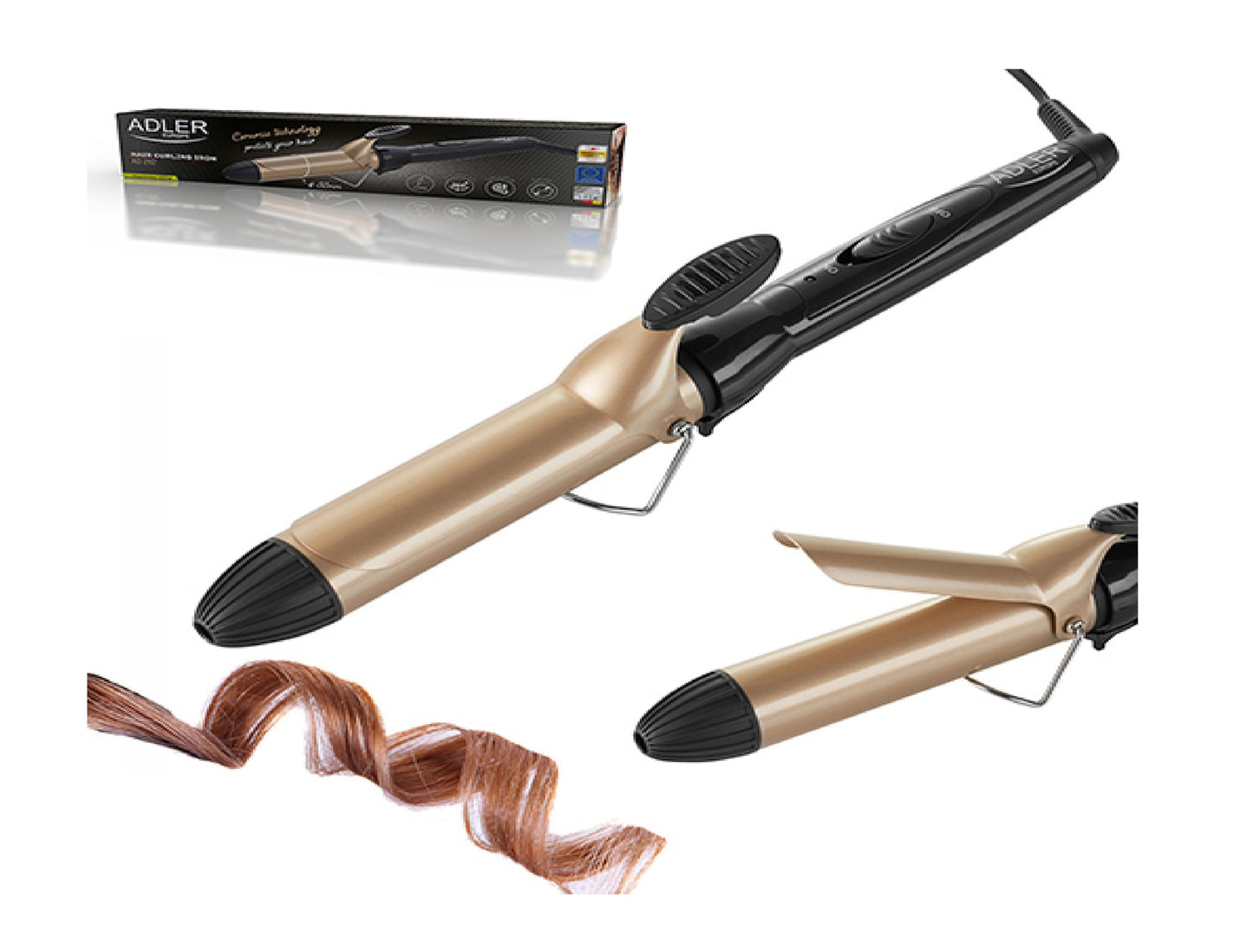 Ondulator din ceramica, 120 W, diametru 32 mm, deconectare automata, protectie impotriva supraincalzirii, Adler AD2112