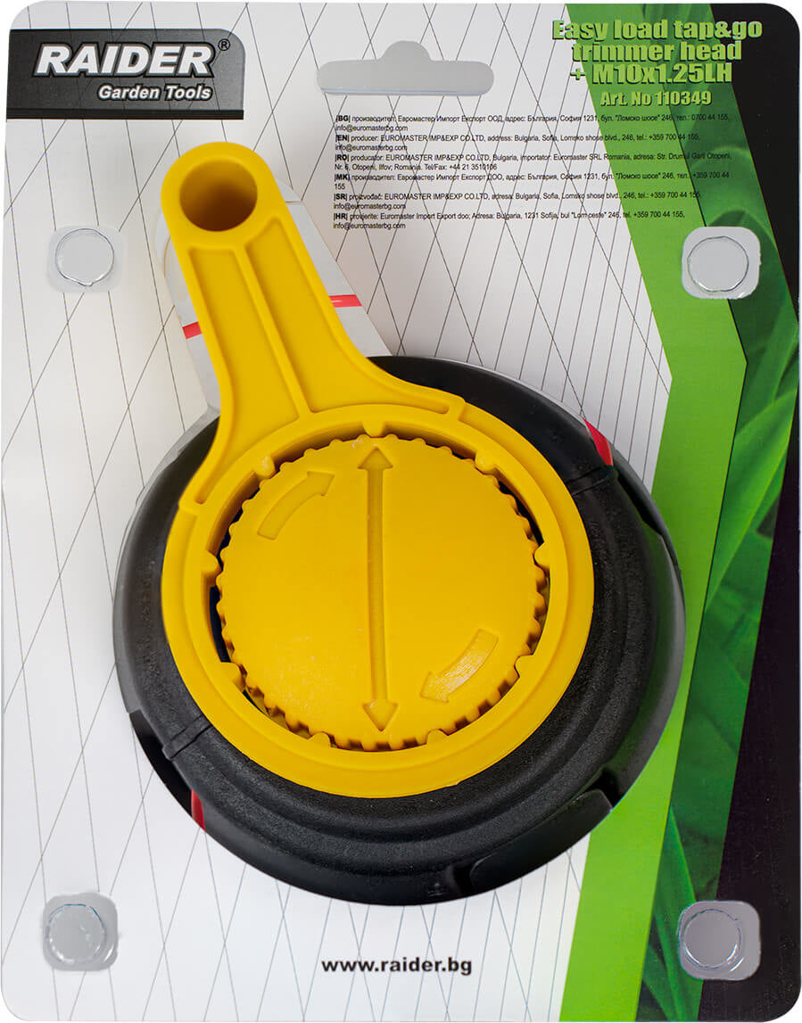 Cap de motocoasa cu incarcare usoara + M10X1.25LH PA RD, Raider 110349