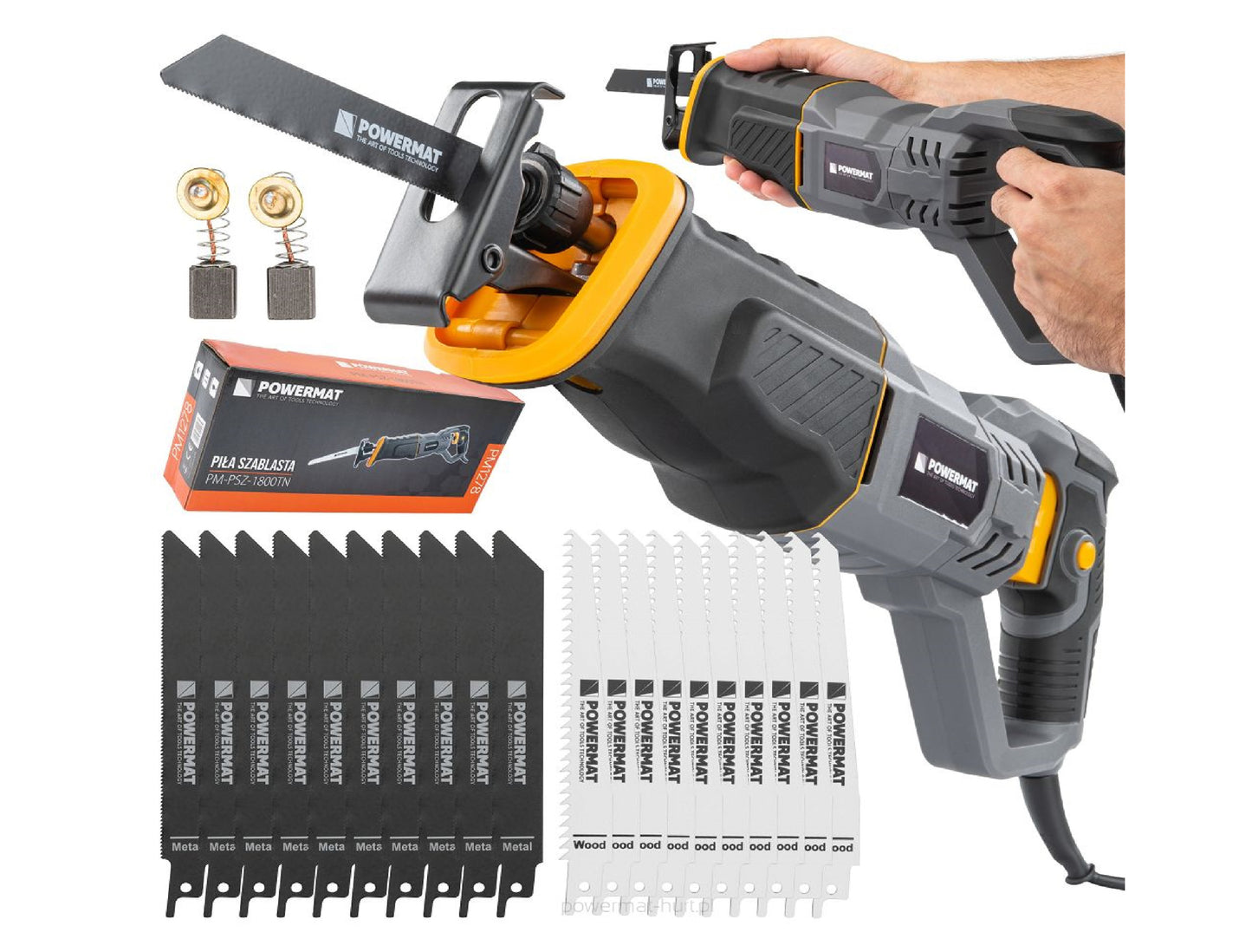 Fierastrau tip sabie PM-PSZ-1800TN, 1800 W, Powermat PM1278