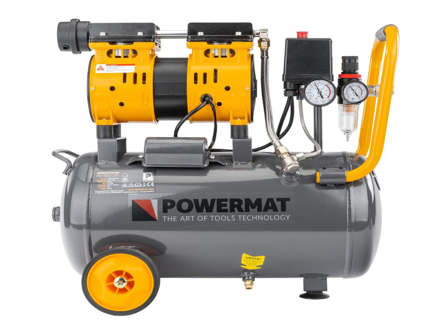 Compresor fara ulei PM-KBO-24T, 1.80 kW, Powermat PM1283