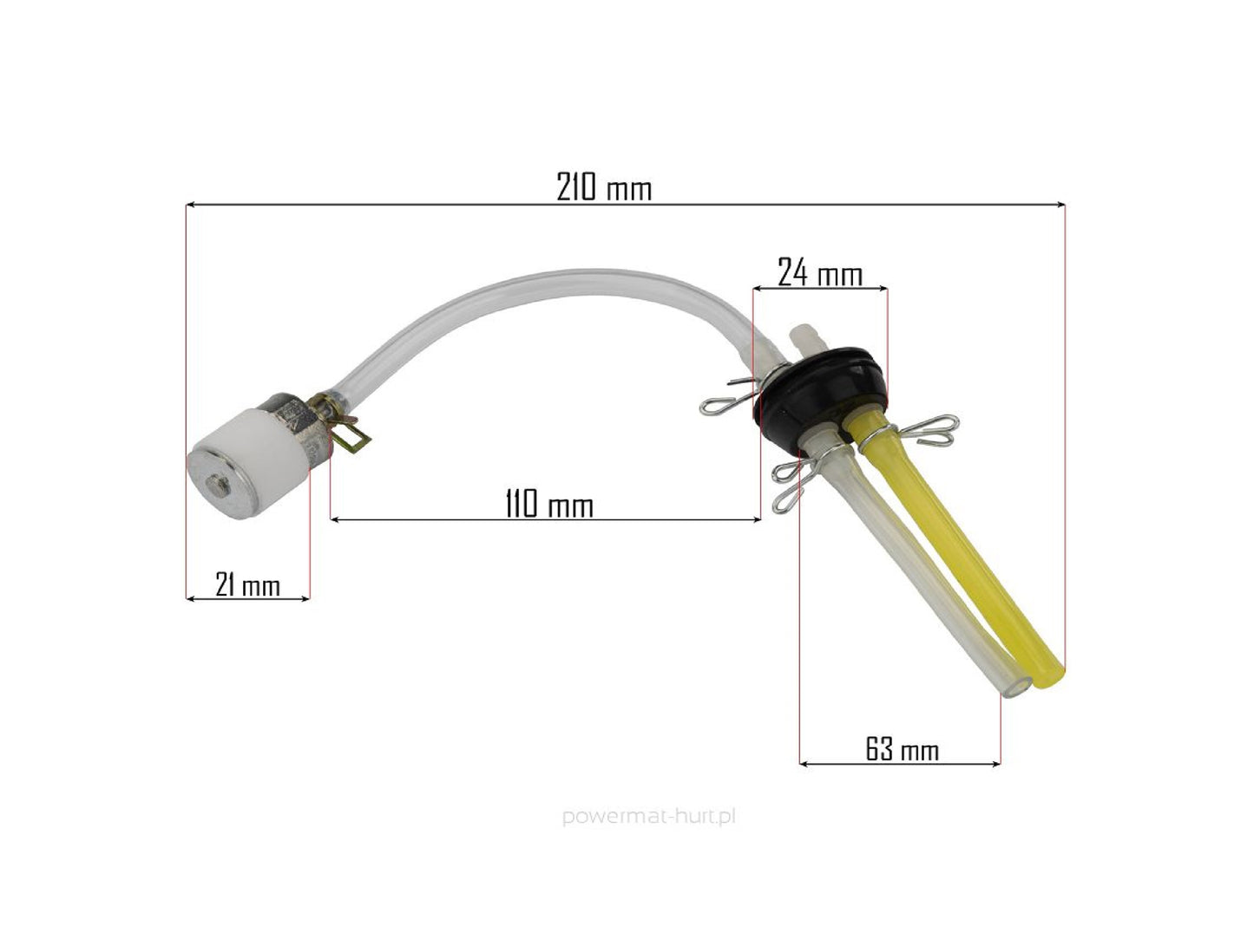Futun de combustibil cu filtru pentru motocositoarea PM-KS-600T, Powermat PM-KS-600T-WP