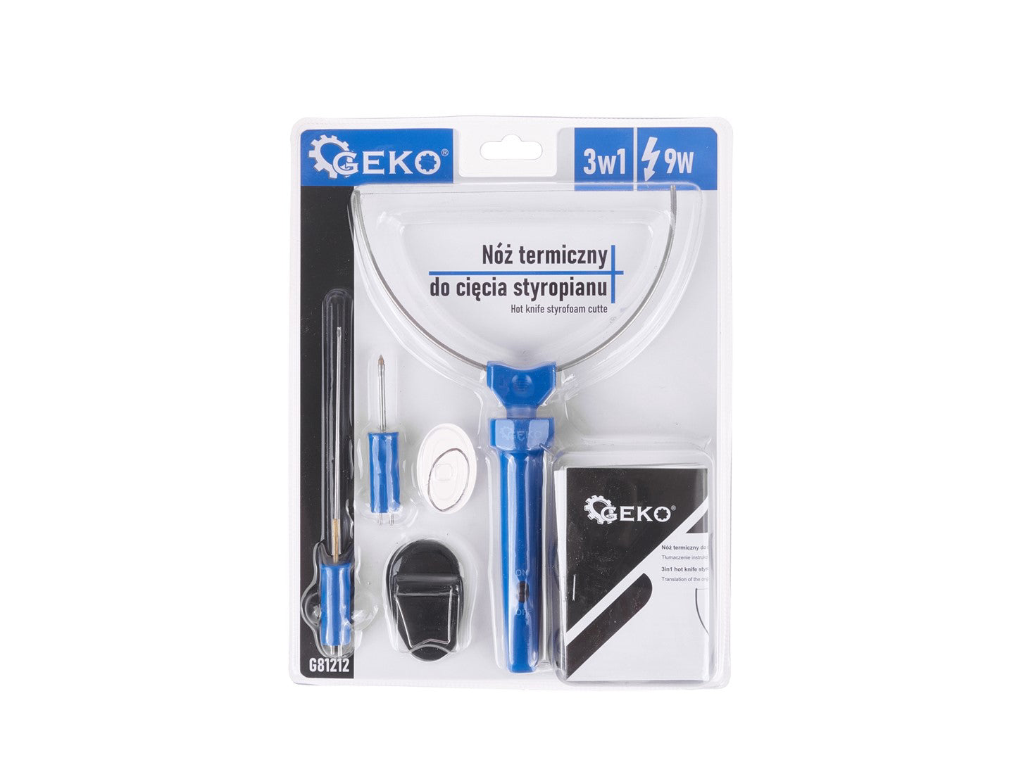 Cutit electric 3 in 1 pentru taiere polistiren, 9 W, Geko G81212