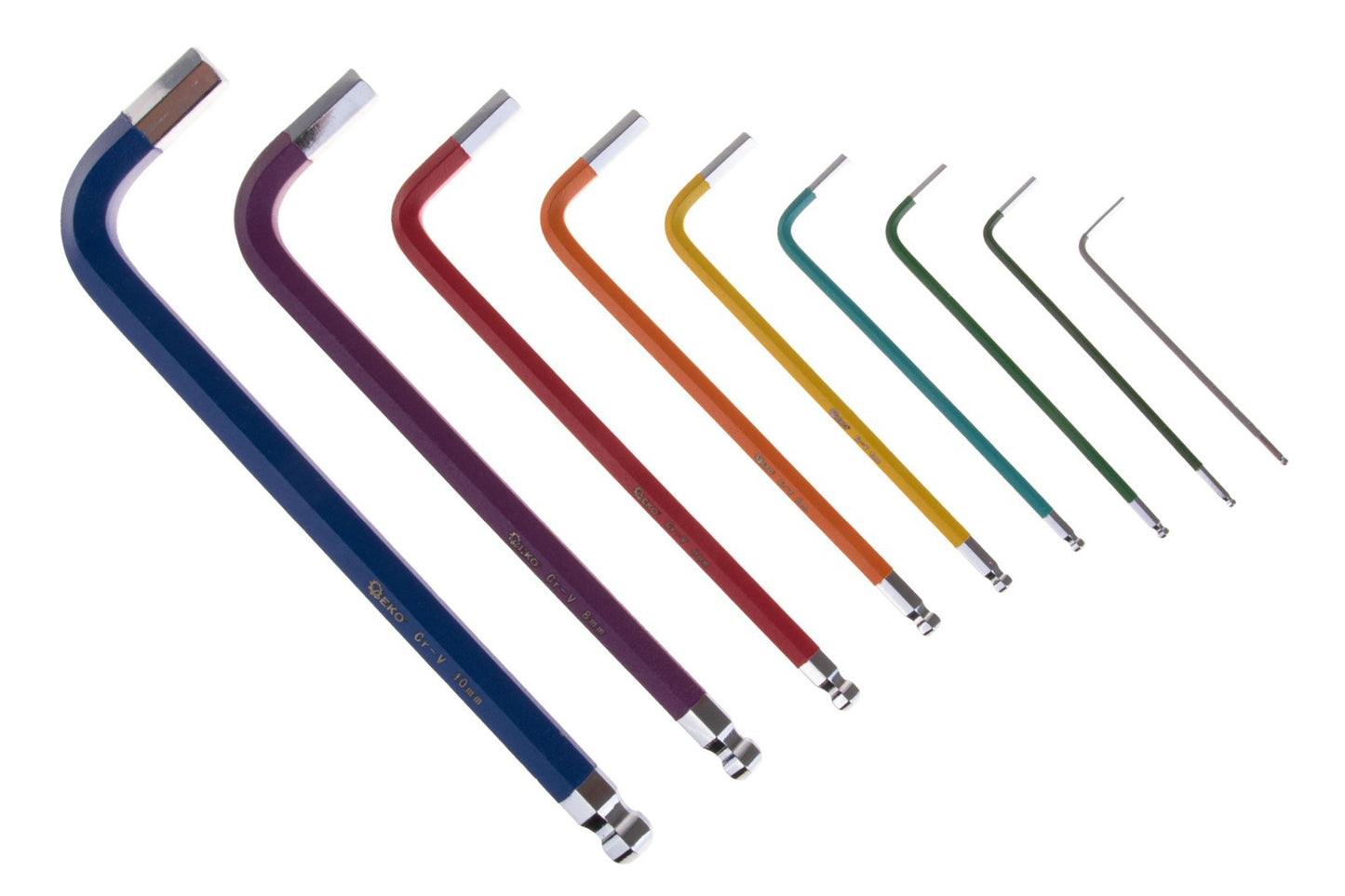 Set chei colorate imbus, 9 elemente, Geko G01702