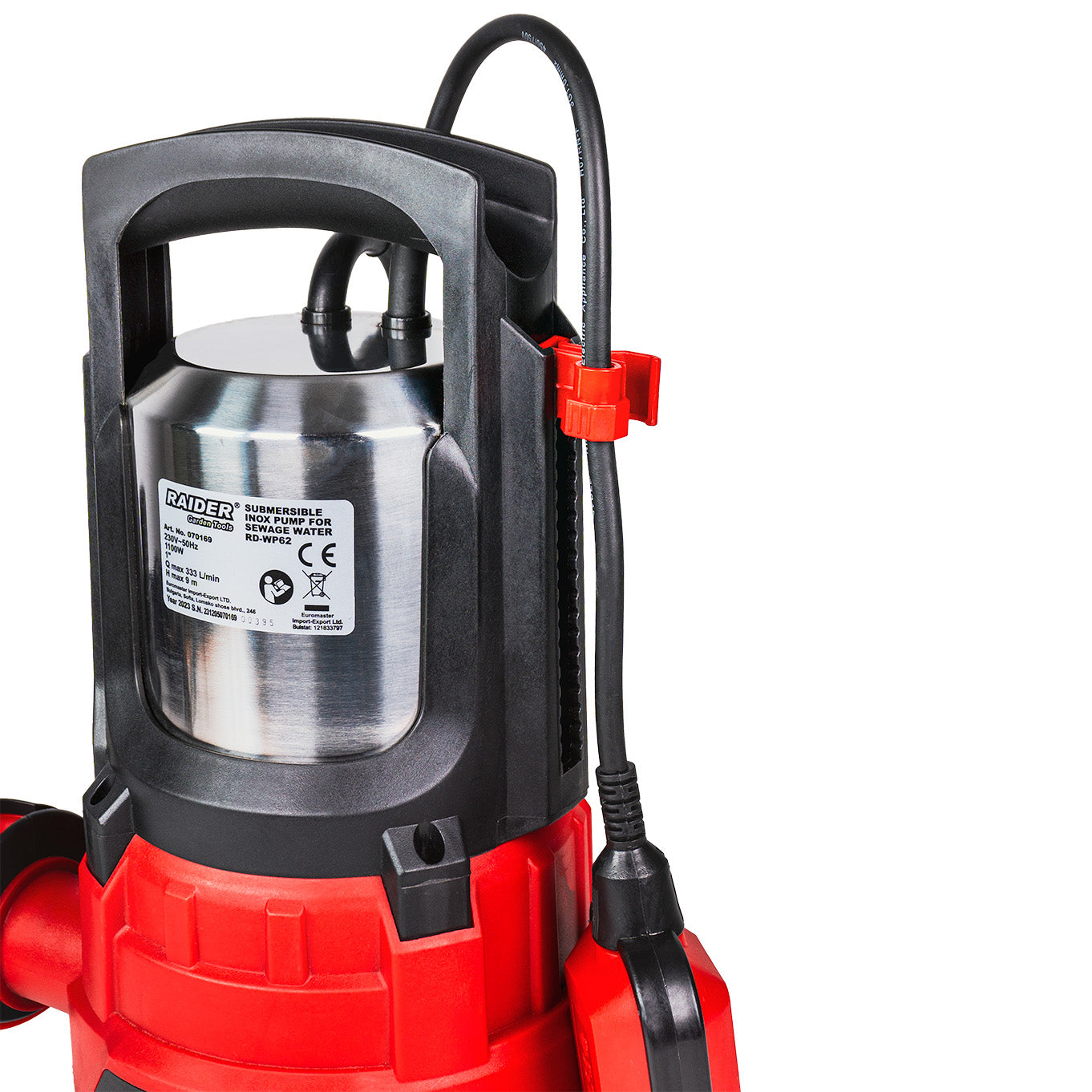 Pompa submersibila inox RD-WP62, 1100 W, 1", 333 l / min, 9 m, Raider 070169