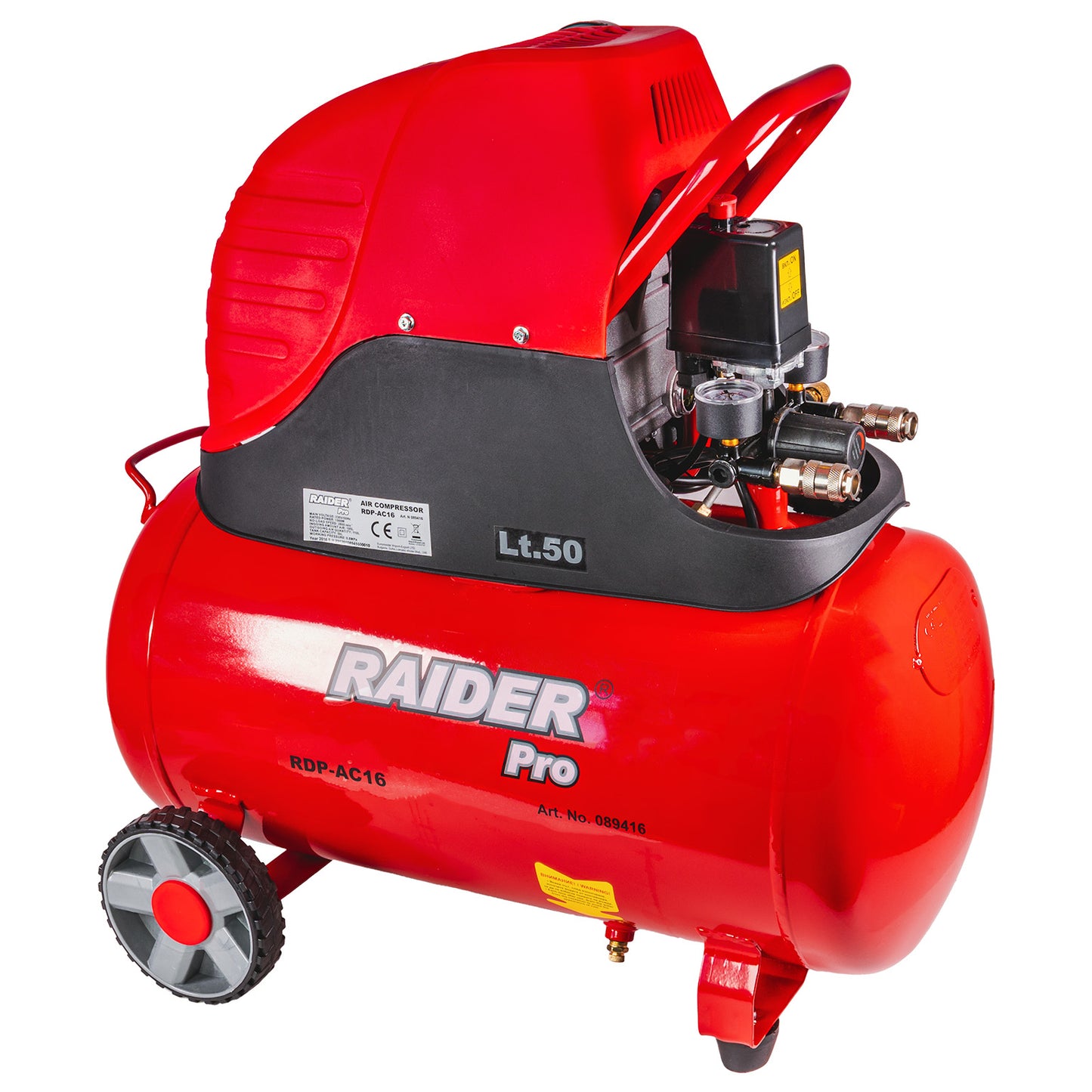 Compresor aer RD-AC16, 50 l, 1.5 kW, Raider 089416