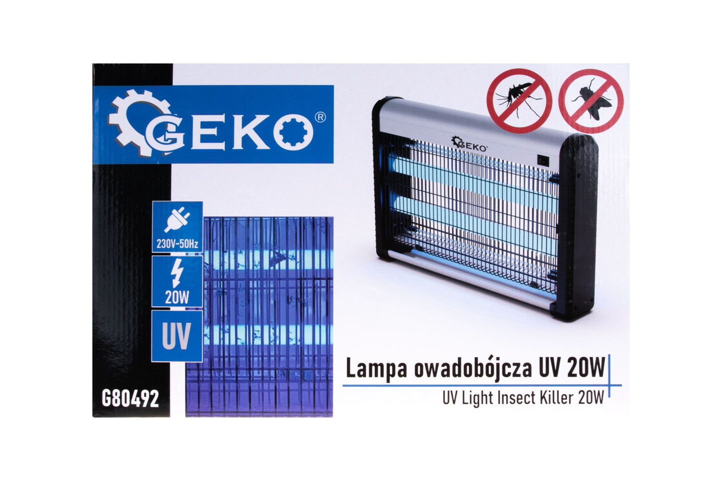 Lampa UV anti-insecte, 20 W, Geko G80492