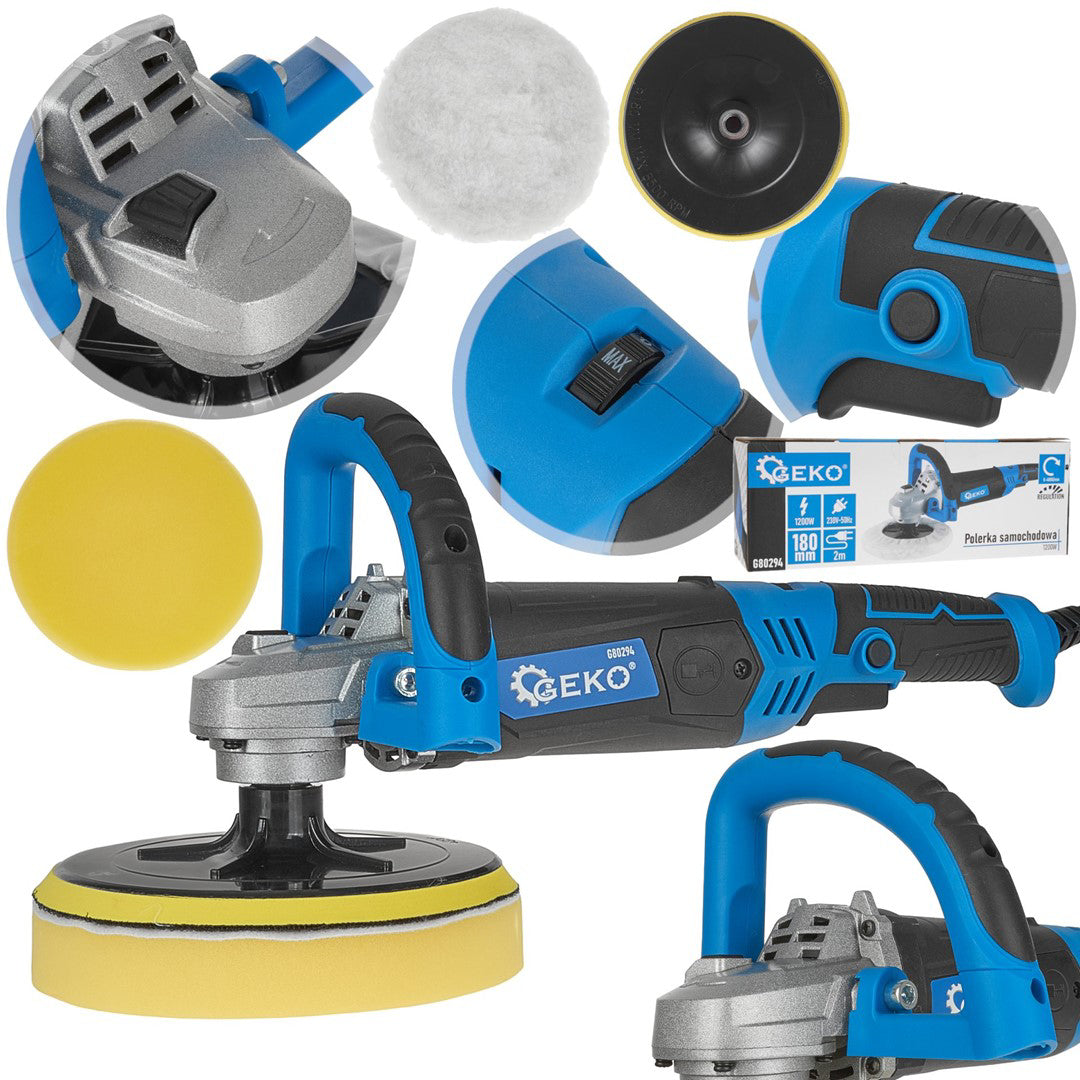 Masina de polisat auto, 1200 W, 180 mm, Geko G80294