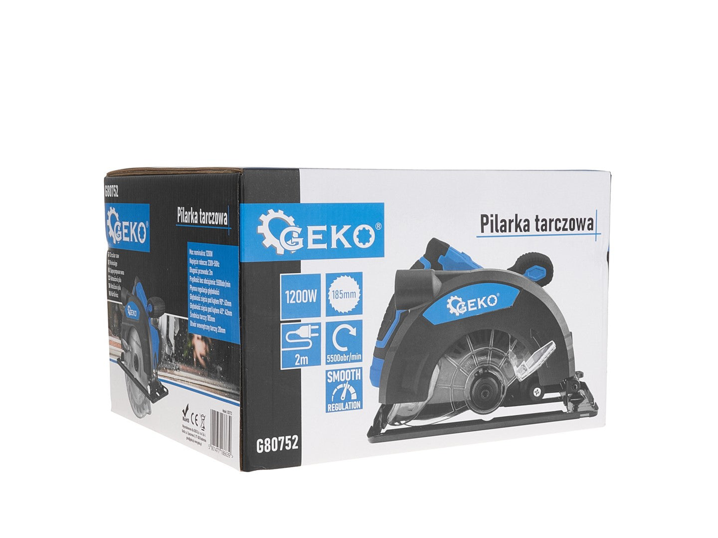 Fierastrau circular, 1200 W, 185 mm, Geko G80752