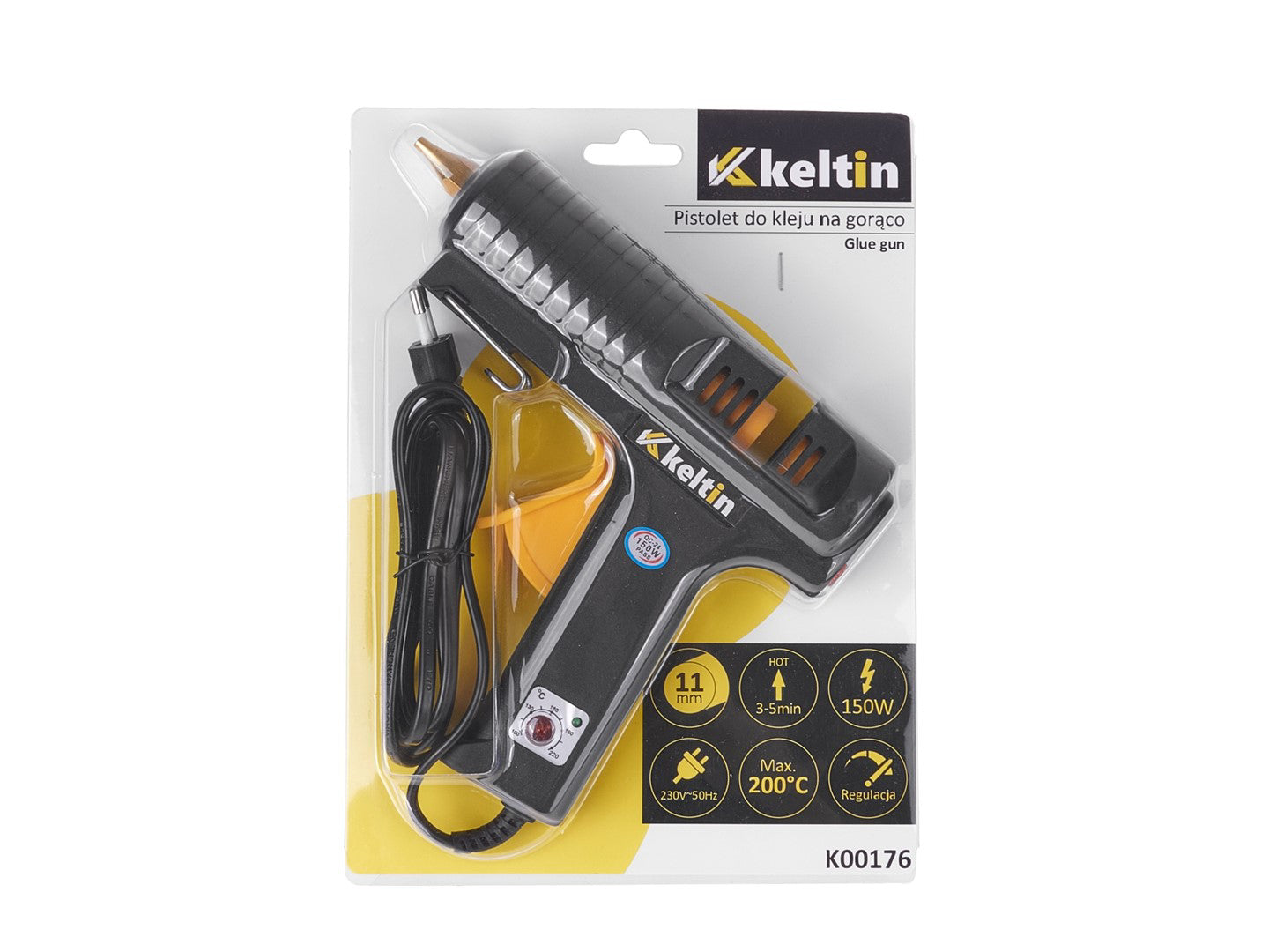 Pistol de lipit cu temperatura reglabila, 150 W, 11 mm, temperatura maxima 200 grade Celsius, Keltin K00176