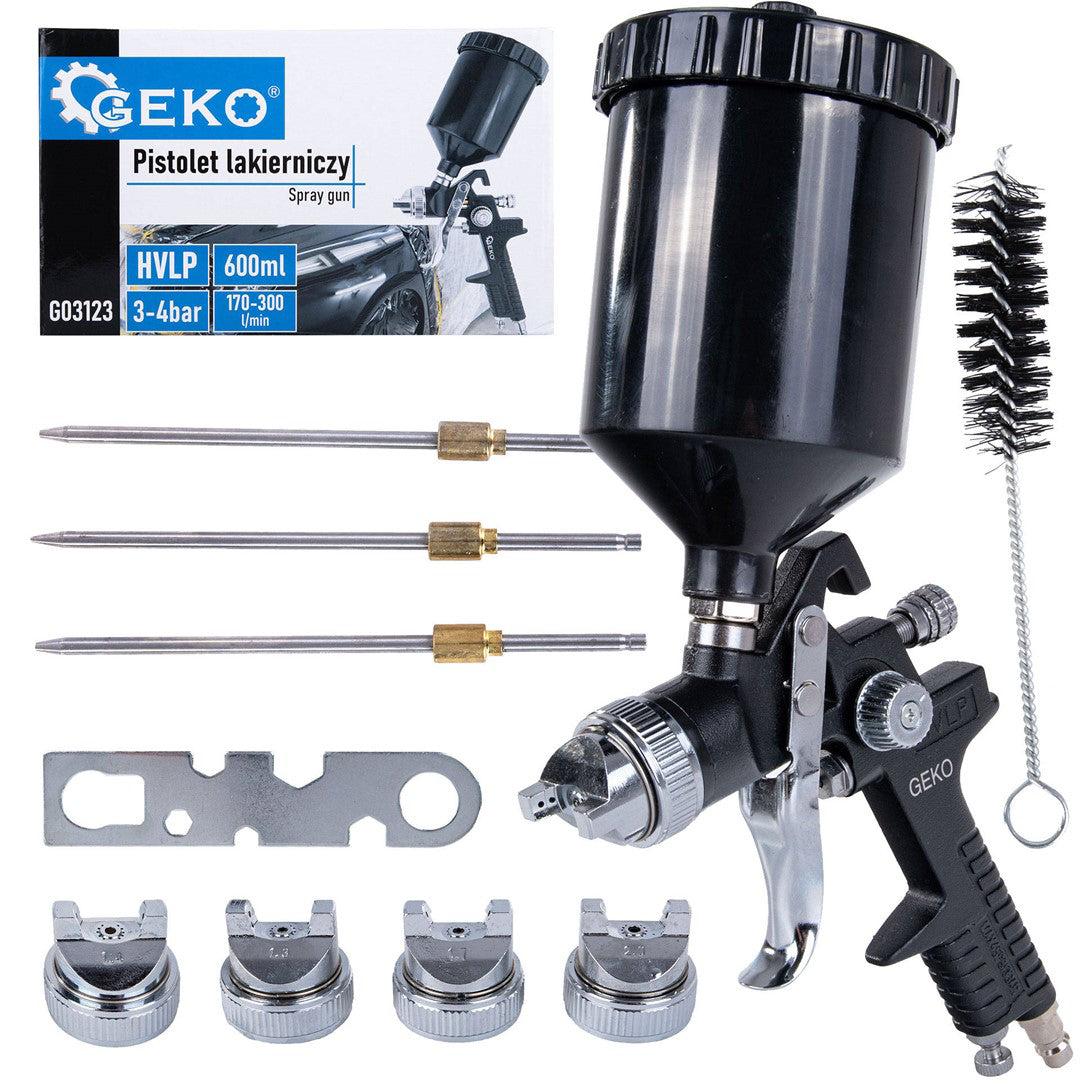Pisto de vopsit HVLP cu 4 duze, Geko G03123