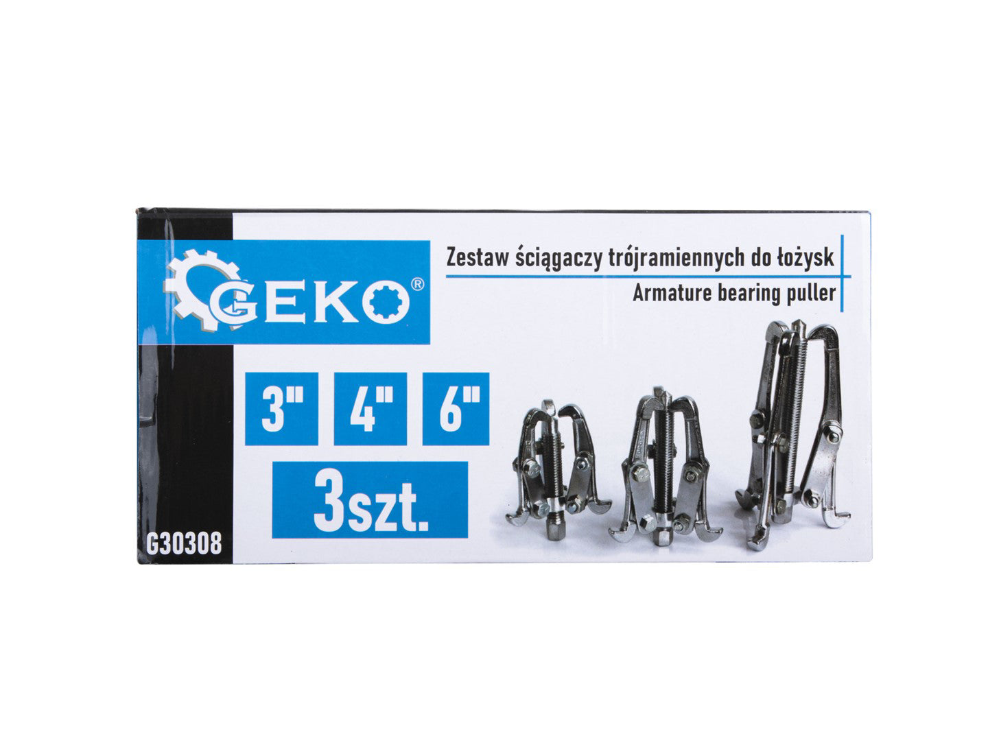 Extractor de rulmenti cu 3 brate, Geko G30308