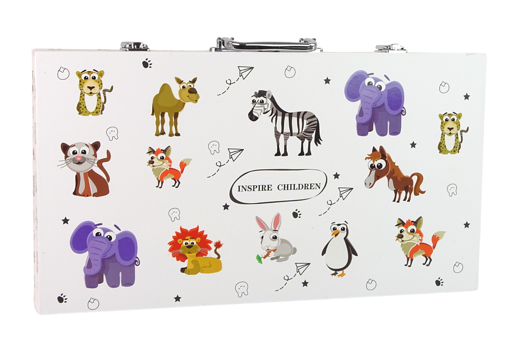 Set de pictura pentru copii, 52 x 28 x 5.5 cm, multicolor, 94 elemente, Lean 12854