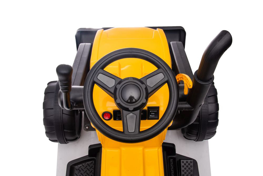 Tractor electric S617 cu remorca, galben / negru, Lean 13543