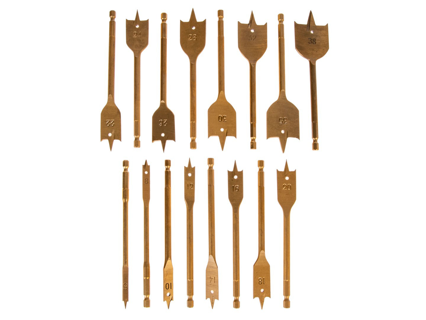 Set burghie plate pentru lemn, 16 elemente, Geko G38111