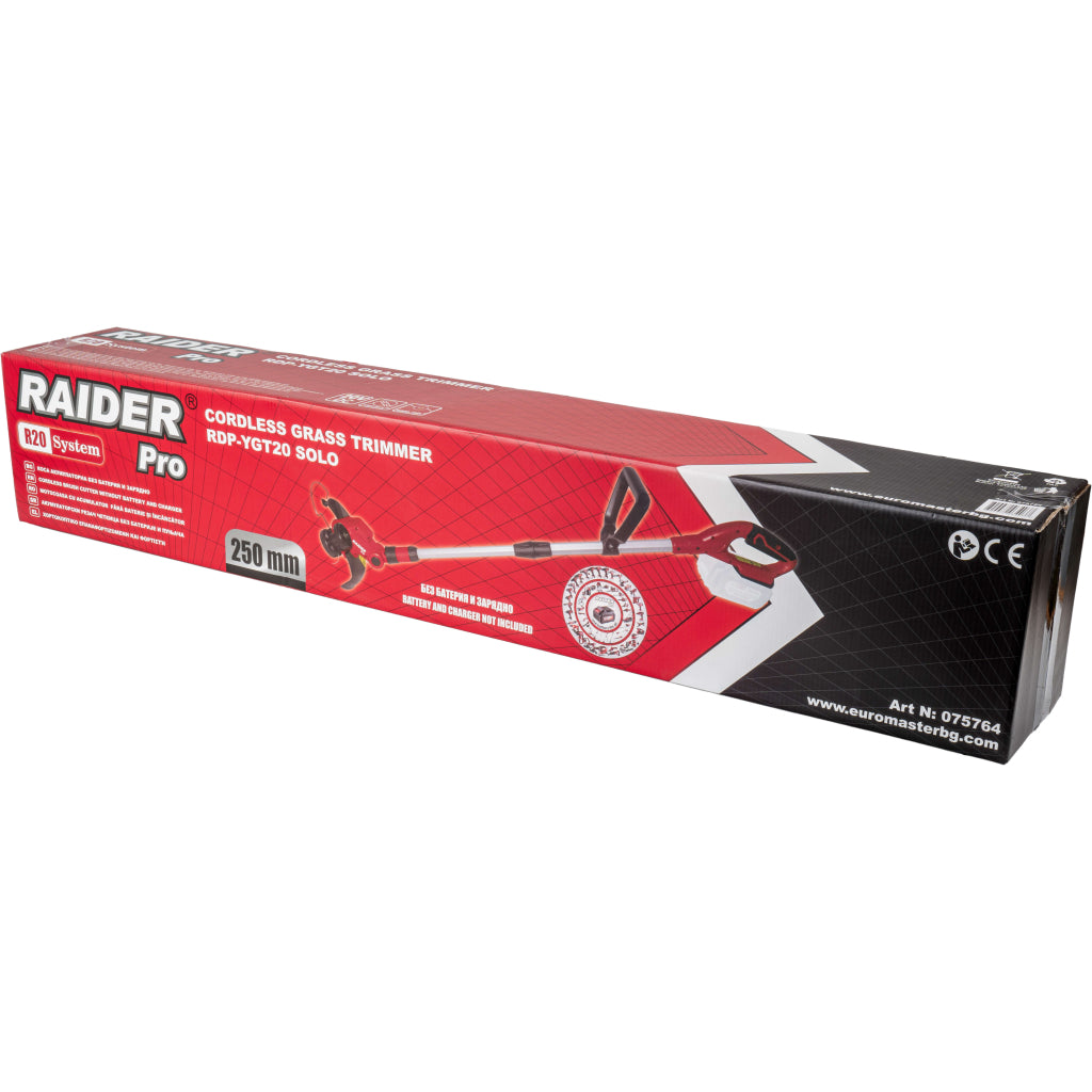 Trimmer electric pentru tuns iarba Solo (fara acumulator si incarcator) RDP-YGT20, 25 cm, Raider 075764