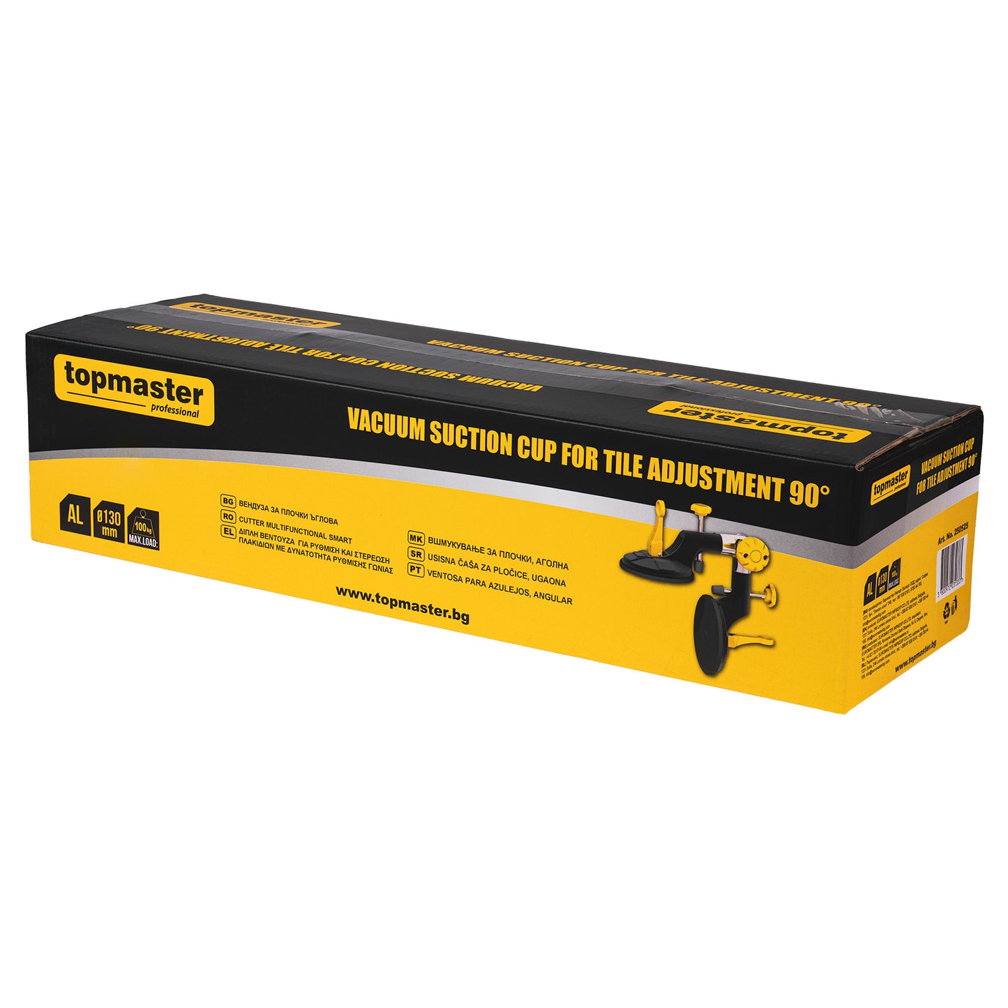 Ventuza pentru placi ceramice ajustabila la 90 de grade, capacitate maxima 100 kg, Topmaster 250525