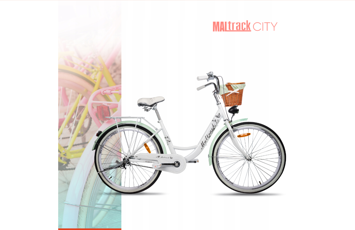 Bicicleta de oras SS White / Milk, 26", MalTrack 111664