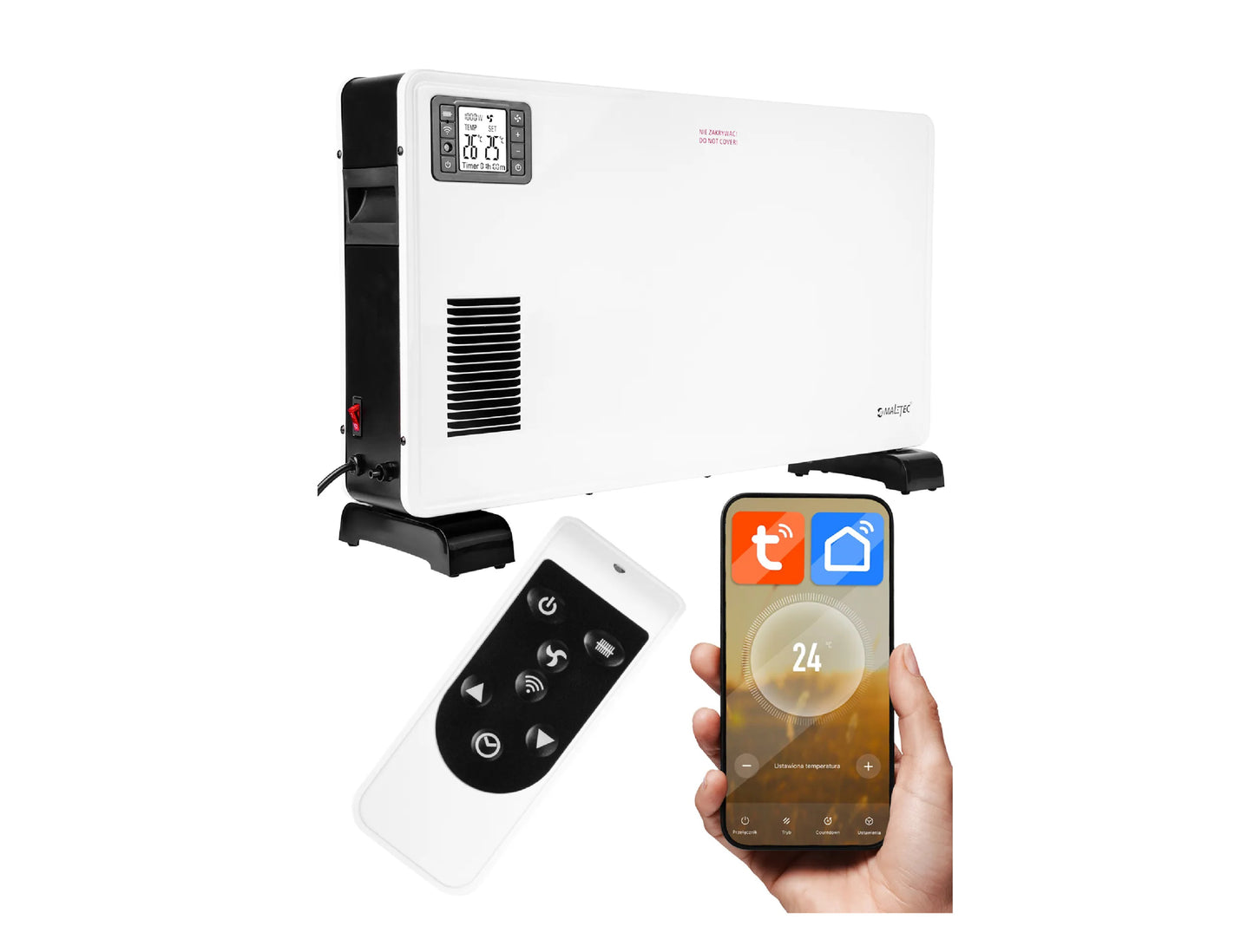 Convector electric de podea CH3500W Turbo, Wi-Fi, 2300 W, MalTec 112398