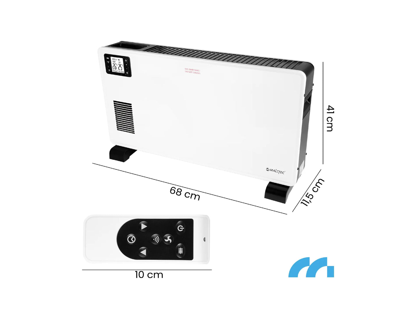 Convector electric de podea CH3500W Turbo, Wi-Fi, 2300 W, MalTec 112398