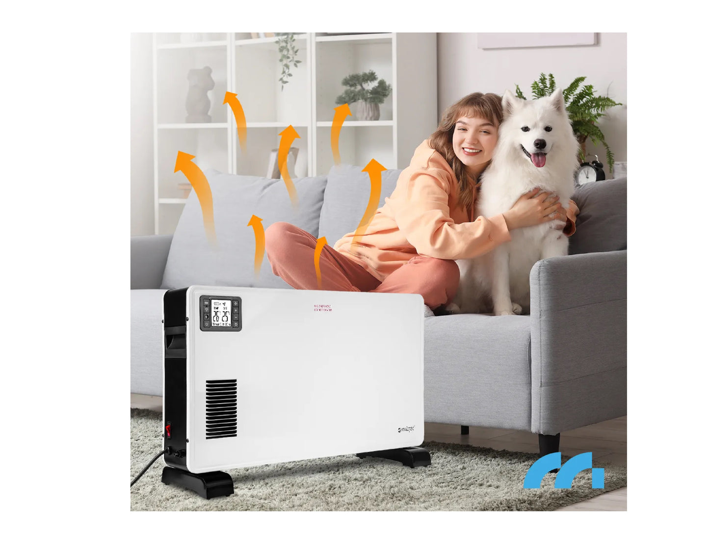 Convector electric de podea CH3500W Turbo, Wi-Fi, 2300 W, MalTec 112398
