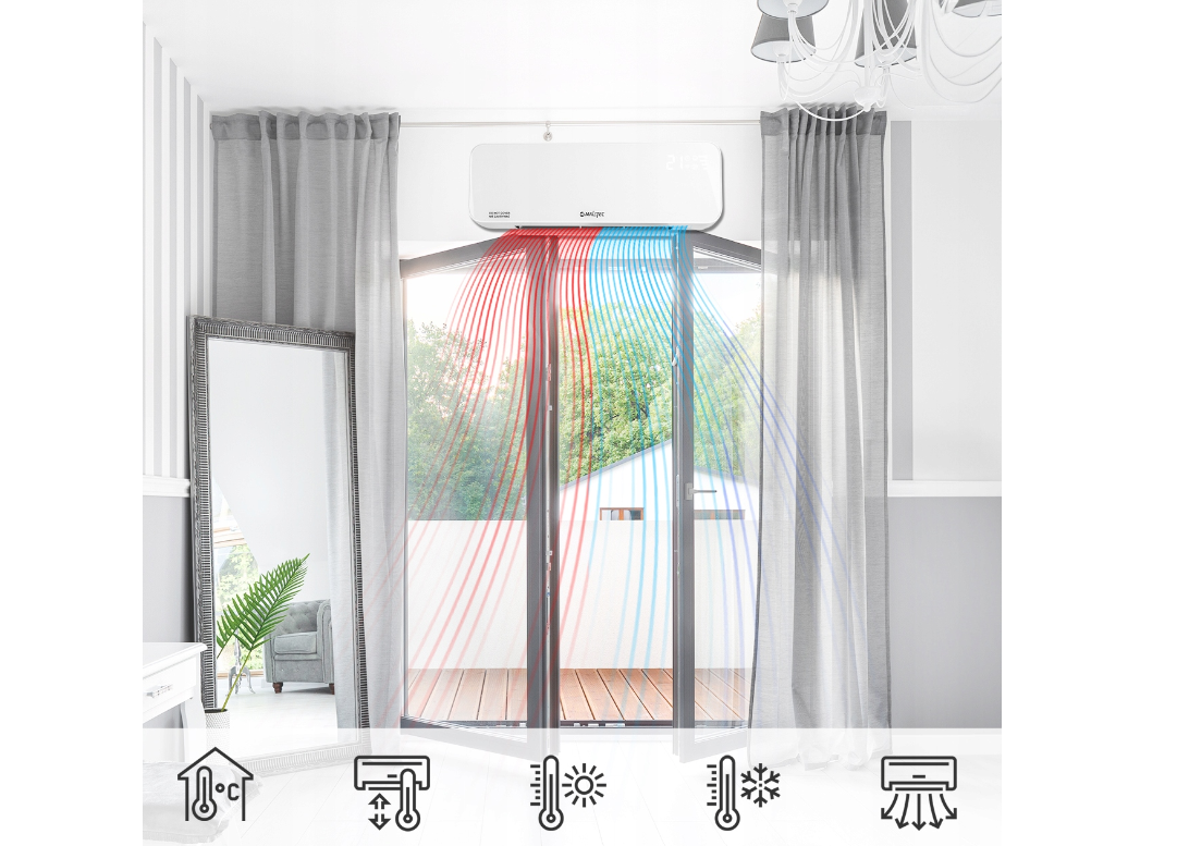 Aeroterma de perete, 2000 W, telecomanda si Wi-Fi, MalTec 111273