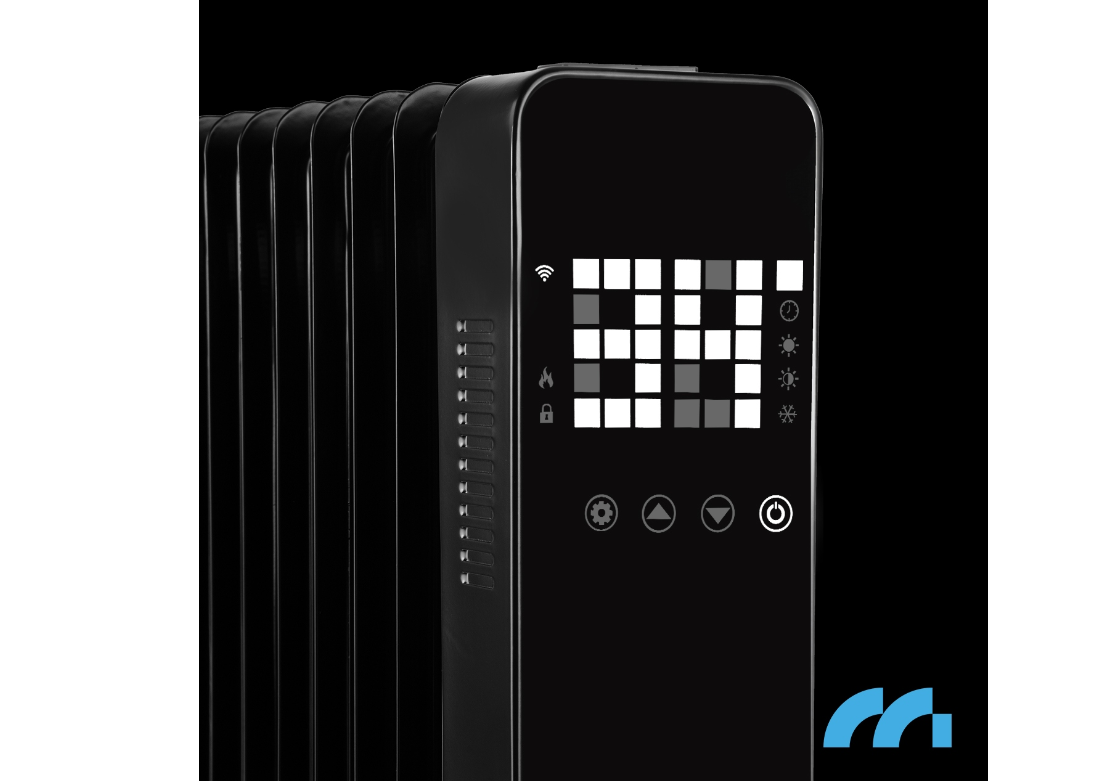 Calorifer electric cu ulei ProOil2500WB Wi-Fi, 2500 W, negru, MalTec 111938