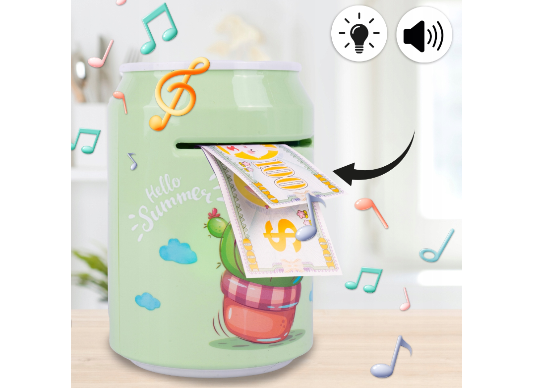 Pusculita interactiva tip seif, verde, MalPlay 111630