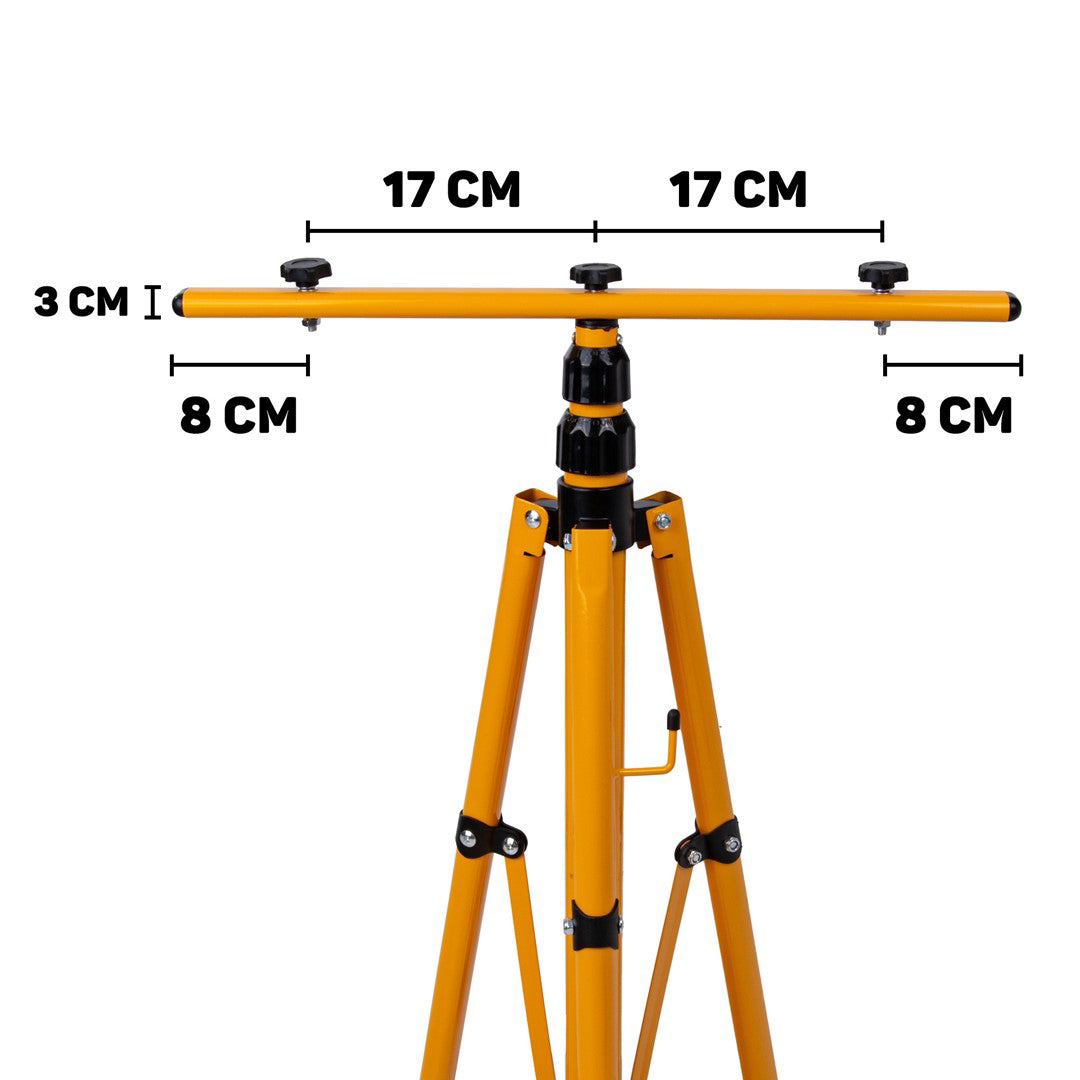 Proiector LED 2 x 50 W cu trepied telescopic, alb rece, 6500 K, Keltin K02053