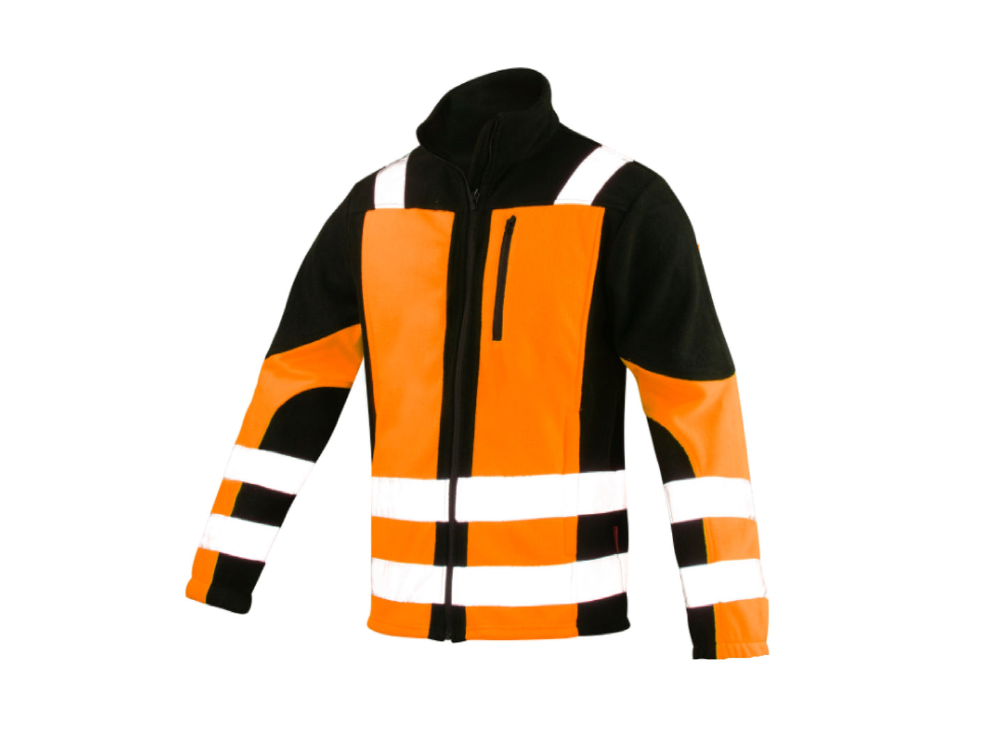 Hanorac fleece portocaliu cu dungi reflectorizante, marimea L, Artmas ART701037