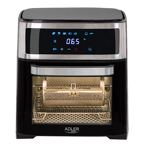 Cuptor fara ulei 8 in 1, 2500 W, capacitate 13 l, Adler AD6309