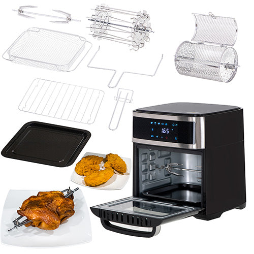Cuptor fara ulei 8 in 1, 2500 W, capacitate 13 l, Adler AD6309
