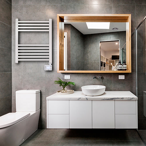 Radiator electric LED, touch control, 10 bare, 50 x 5.3 x 70 cm, alb, Adler AD7823