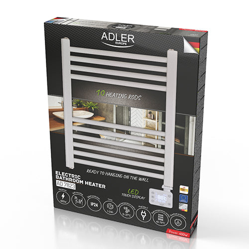 Radiator electric LED, touch control, 10 bare, 50 x 5.3 x 70 cm, alb, Adler AD7823