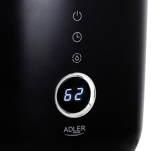 Umidificator de aer ultrasonic, 300 ml / h, afisaj LED, deconectare automata, rezervor de apa 4 l, negru, Adler AD7972B
