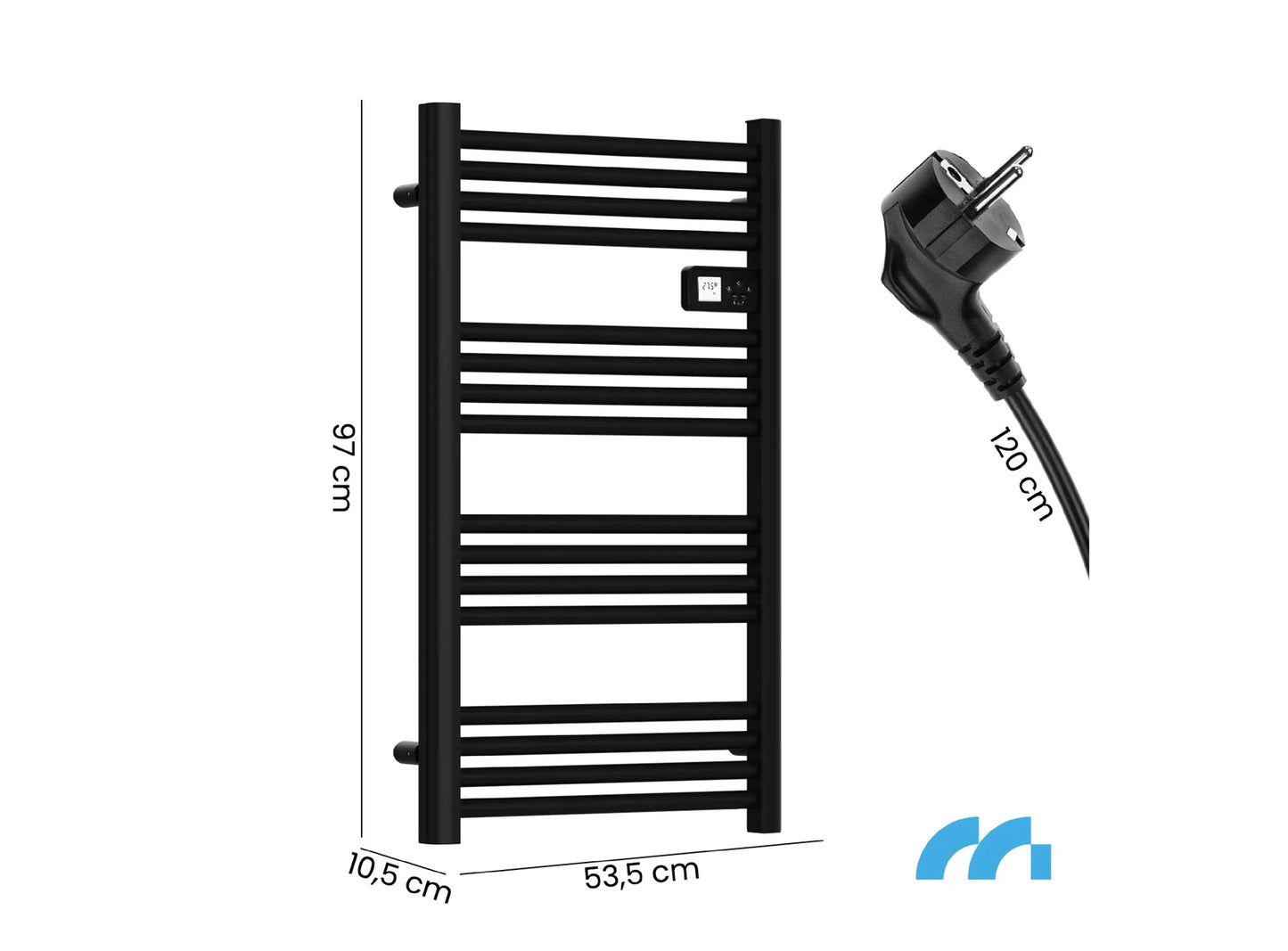 Calorifer electric pentru baie BH500W-BL, 500 W, MalTec 112040