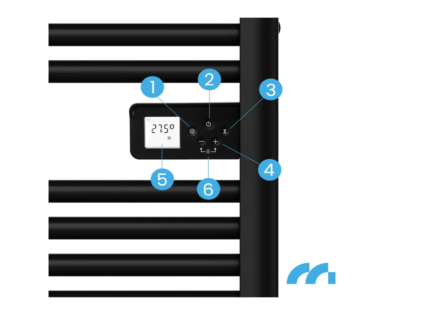 Calorifer electric pentru baie BH500W-BL, 500 W, MalTec 112040