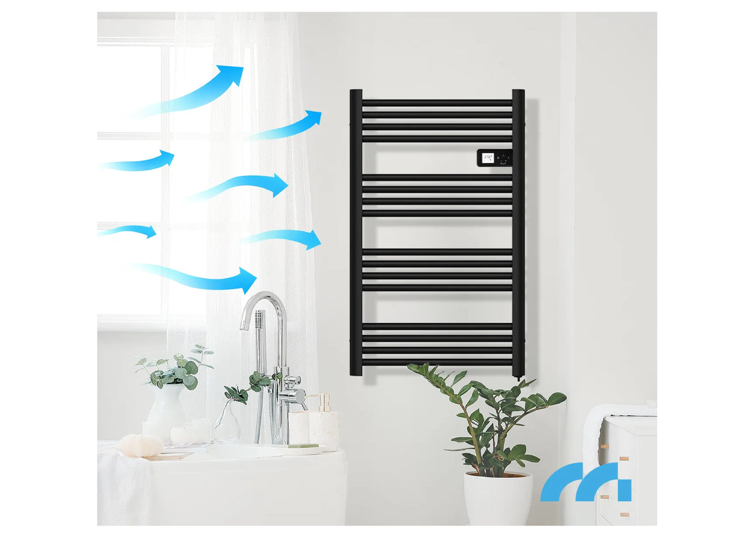 Calorifer electric pentru baie BH500W-BL, 500 W, MalTec 112040