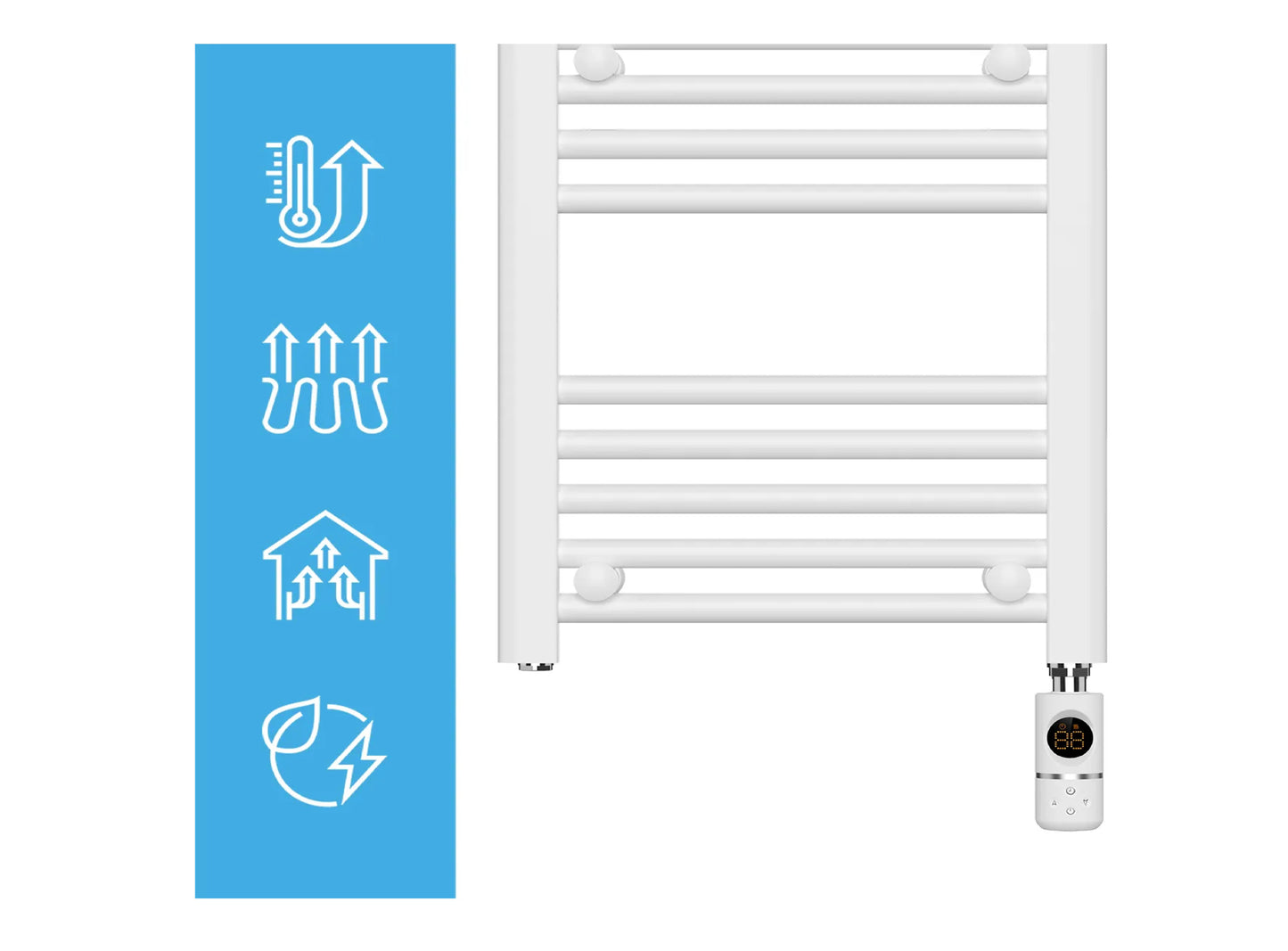 Calorifer electric pentru baie BH300W-WH, 300 W, alb, MalTec 112041